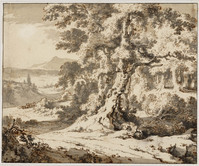 Q+ 071
<br/>
Gezicht op een bosrand
<br/>
<em>Hackaert, Jan (1628-1685/1705)</em>